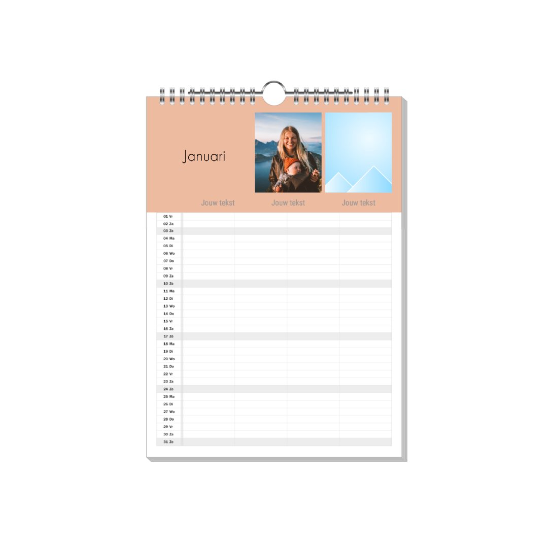 Gezinsplanner maken met design Pure Duo