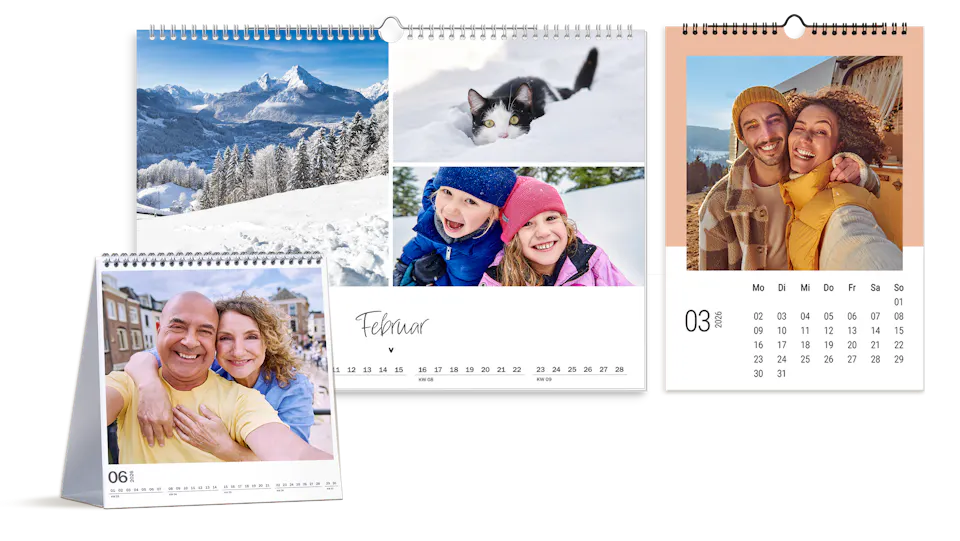 Fotokalender als Wandkalender und Tischkalender in verschiedenen Formaten bestellen