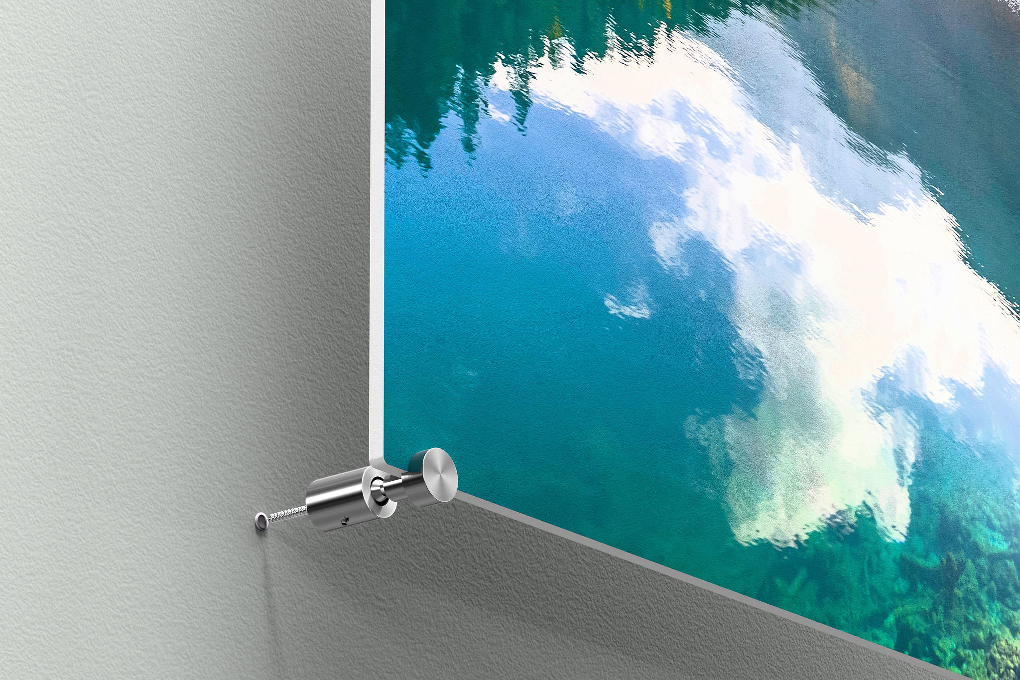 Foto auf Forex mit Wandhalterung Klemmsystem