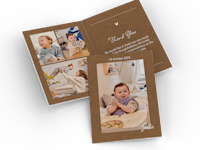 Envia tarjetas de nacimiento personalizadas Tarjeta con foto de nacimiento con información sobre el nacimiento y fotos familiares