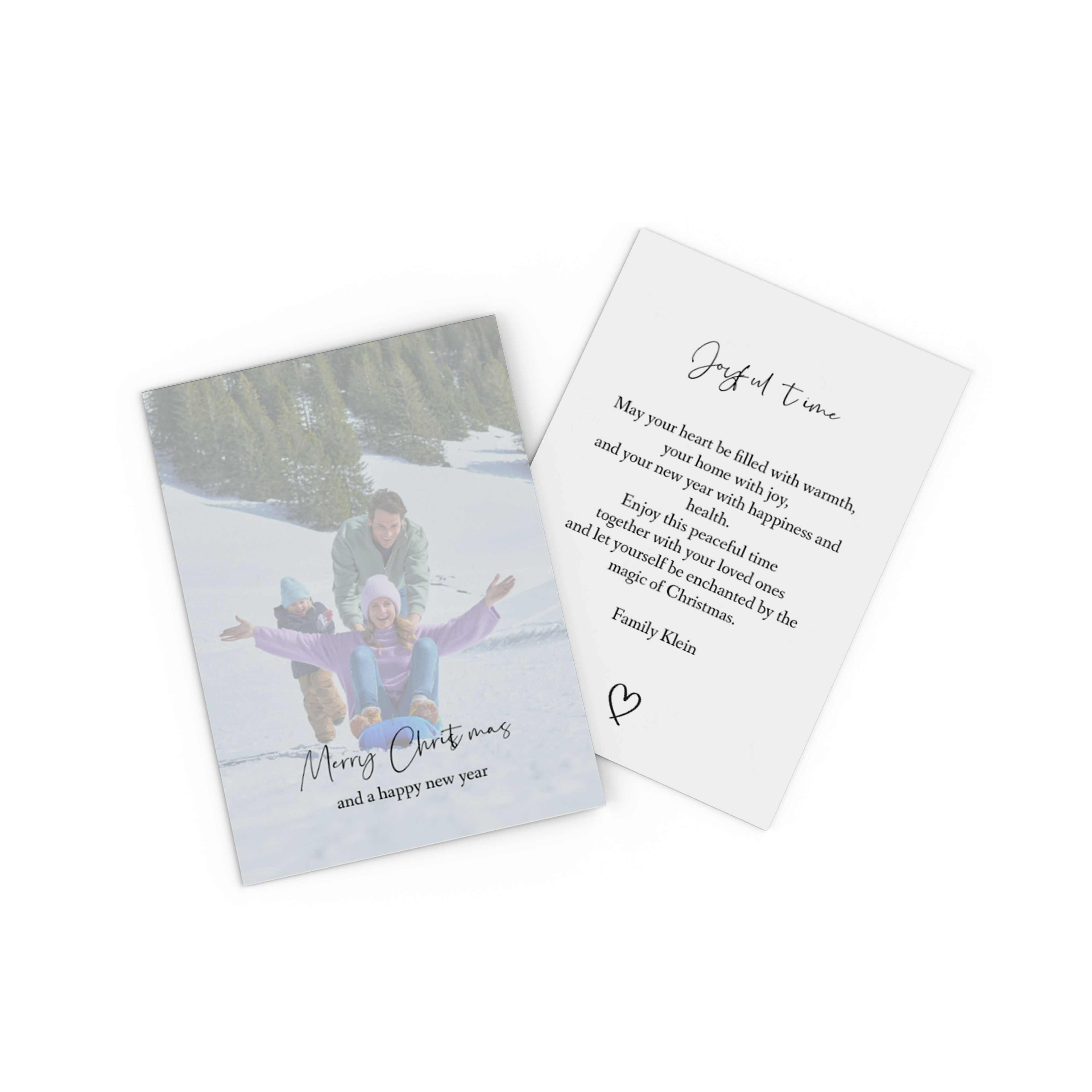 Photo card as a Christmas card