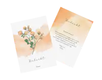Bedankkaart communie Bedankkaart voor de communie met bloemendesign.