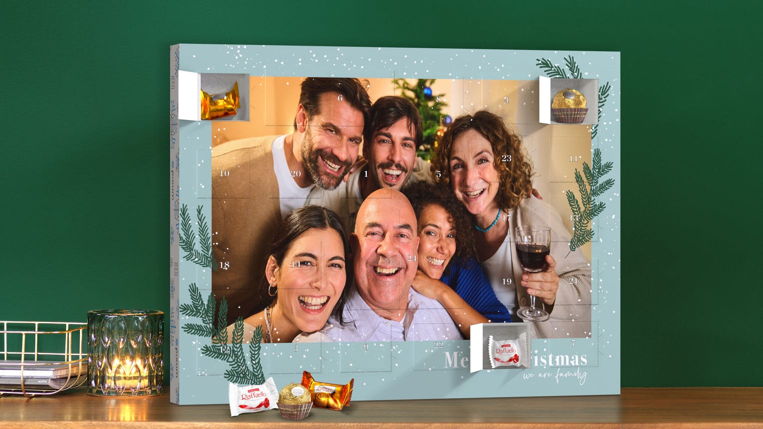 Pixum Foto Adventskalender met Ferrero chocolaatjes in groot formaat