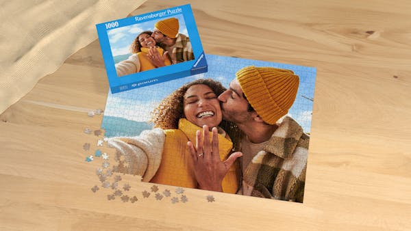 Fotopuzzel 1.000 stukjes Fotopuzzel met 1000 stukjes van Ravensburger met een foto van een koppel erop