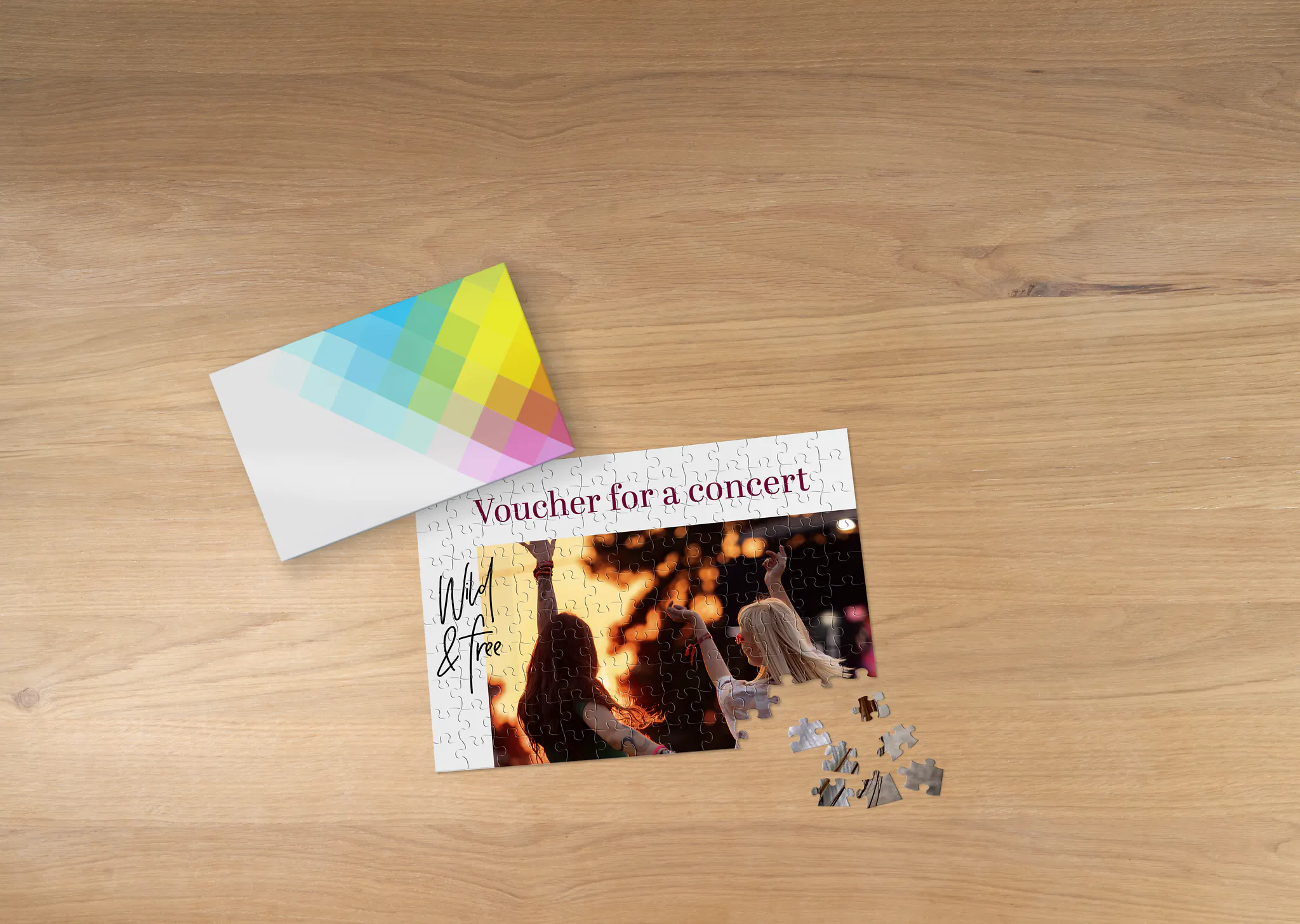 Puzzle come buono per un evento insieme