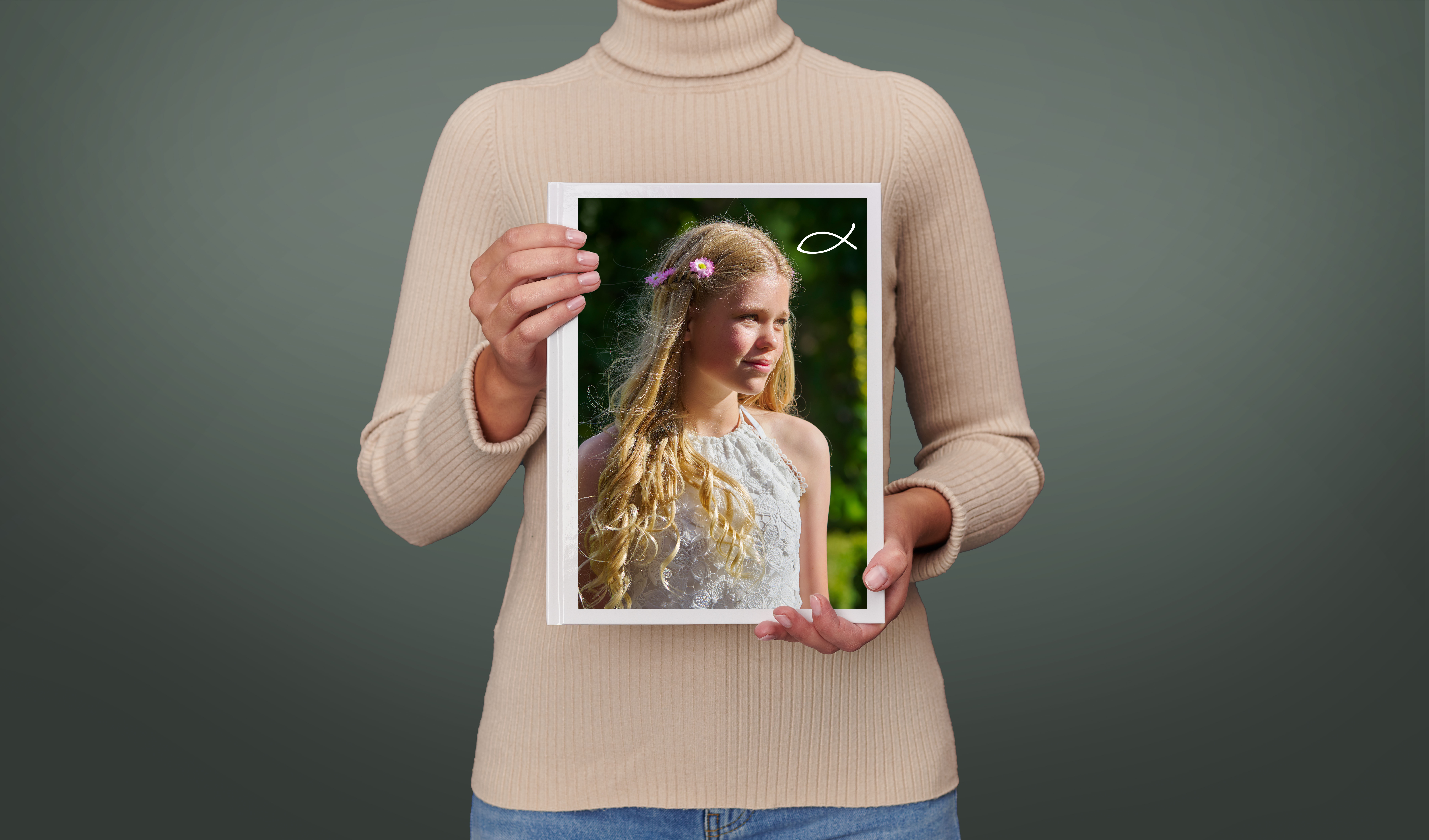 Álbum de fotos de comunión en formato vertical