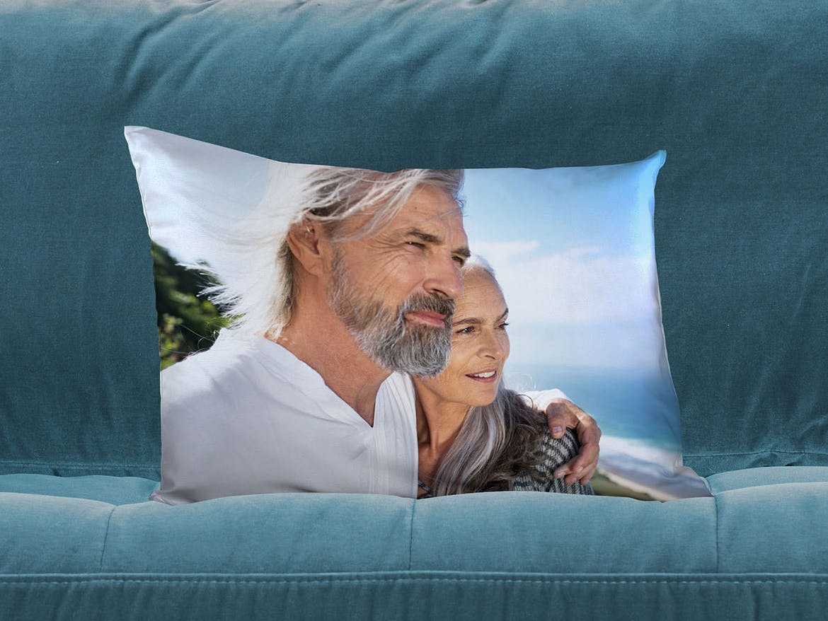Cuscino personalizzato 50x30 cm con foto di coppia