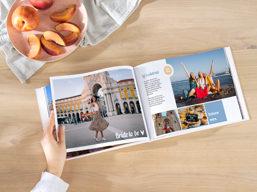 Fotobuch mit Bildern eines Junggesellinnenabschieds