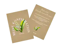 Danksagungskarte zur Konfirmation Danksagungskarte zur Konfirmation mit Blumen-Motiv