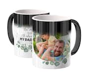 Zaubertasse mit Foto und Design Zaubertasse mit dem Foto von einem Vater und einem Sohn