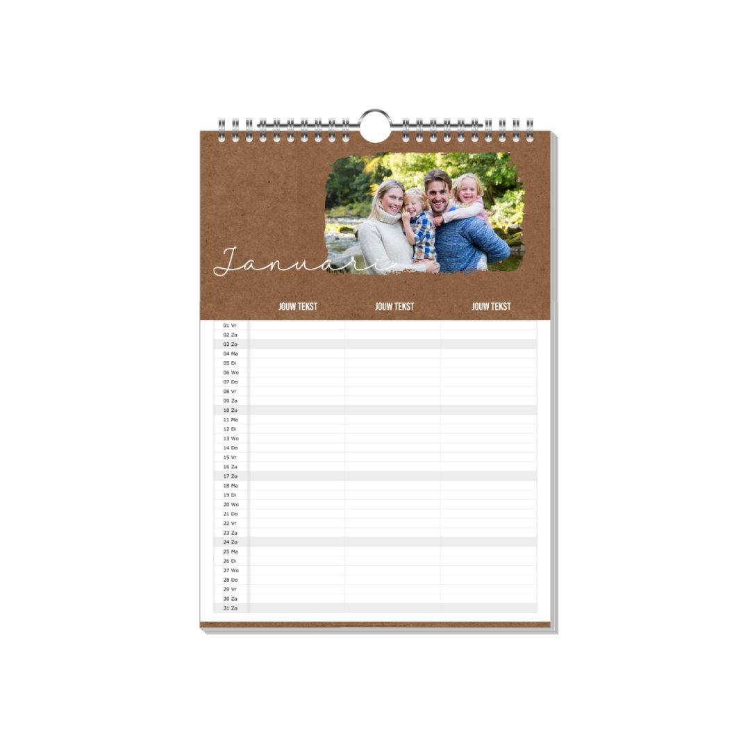 Familieplanner maken met design Modern Craft