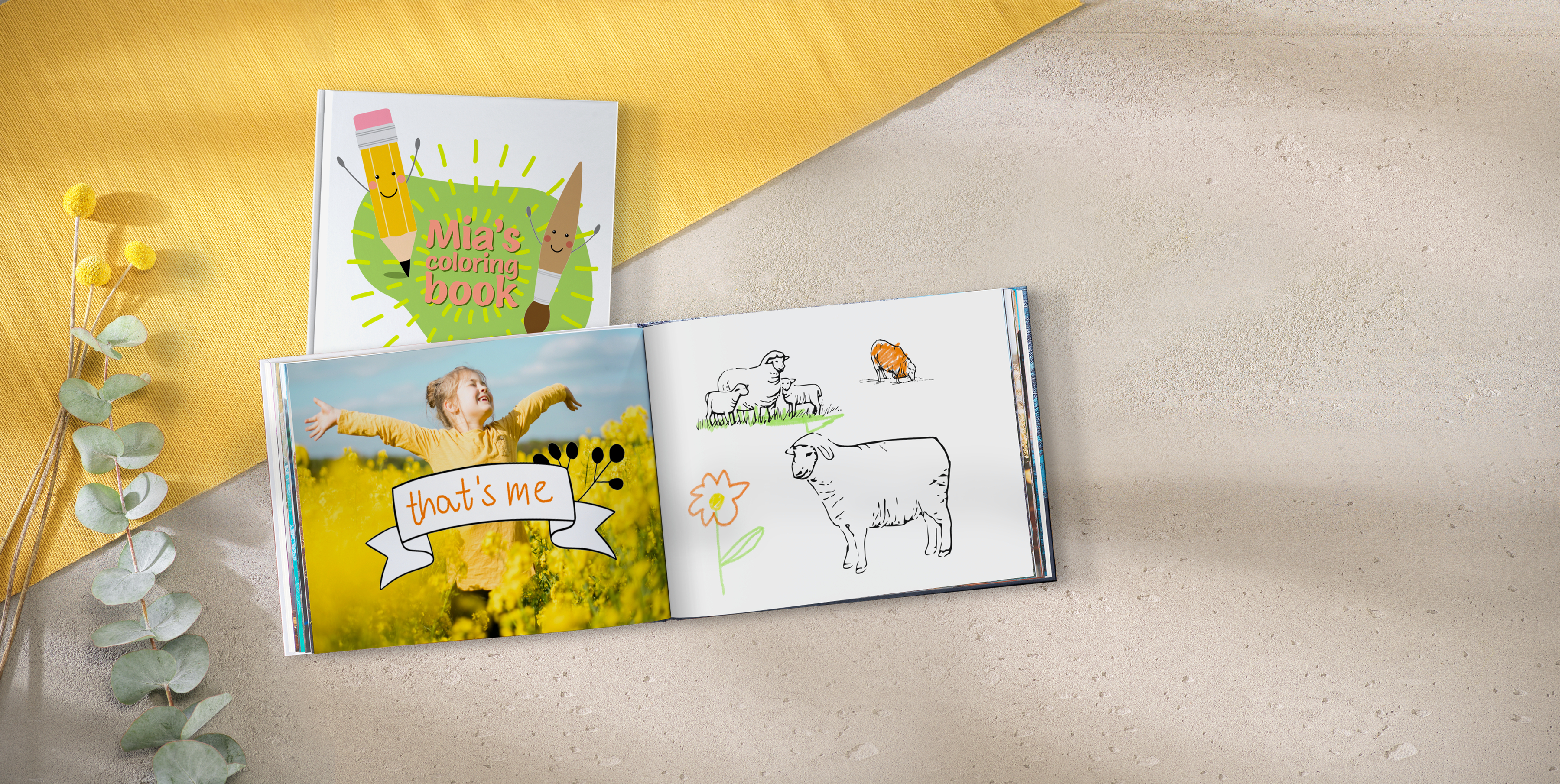Skapa en Pixum fotobok som målarbok som du eller dina barn kan färglägga