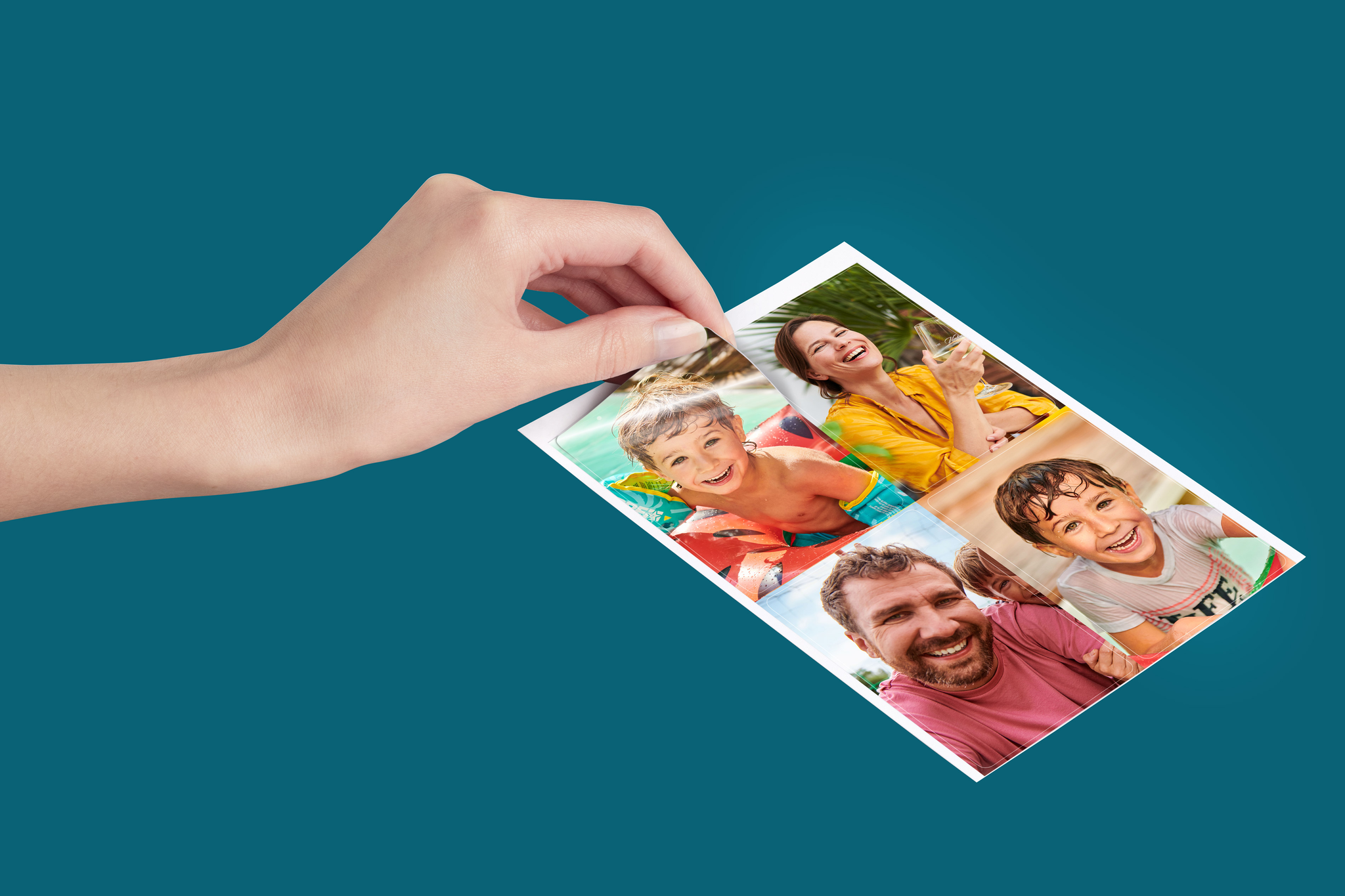 Rechteckiger Fotosticker mit glänzendem Fotopapier