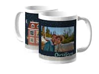 Fototasse mit Panoramadruck und einem Weihnachtsdesign