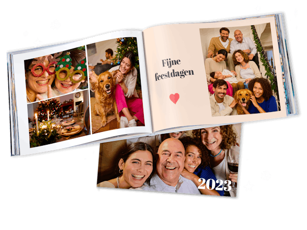 Pixum Fotoboek Twee fotoboeken in kerstsfeer met het jaartal 2023