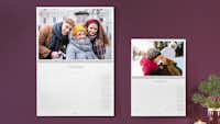 Pixum Klappkalender Zwei Klappkalender mit winterlichen Familienfotos