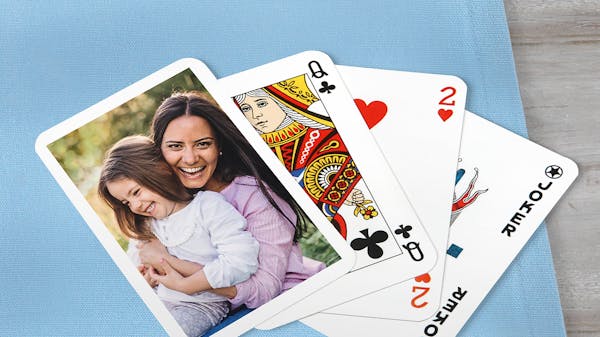 Carte da poker personalizzate Carte da poker personalizzate con foto di coppia