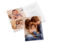 Foto-Klappkarten mit persönlicher Nachricht als Weihnachtskarten gestalten Klappkarte als Weihnachtskarte mit Familienfoto