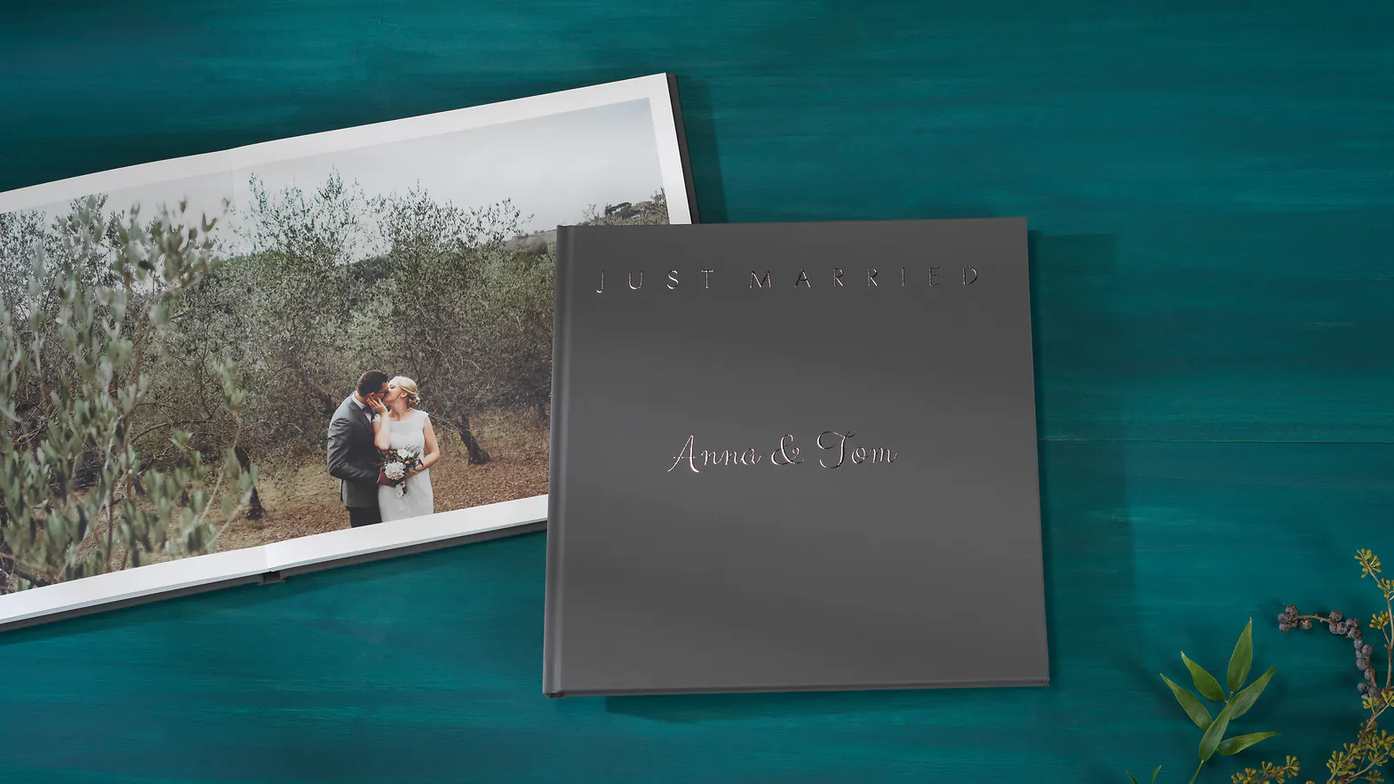 Álbum de fotos de boda Pixum con cubierta de cuero Álbum de fotos de boda Pixum con cubierta de cuero