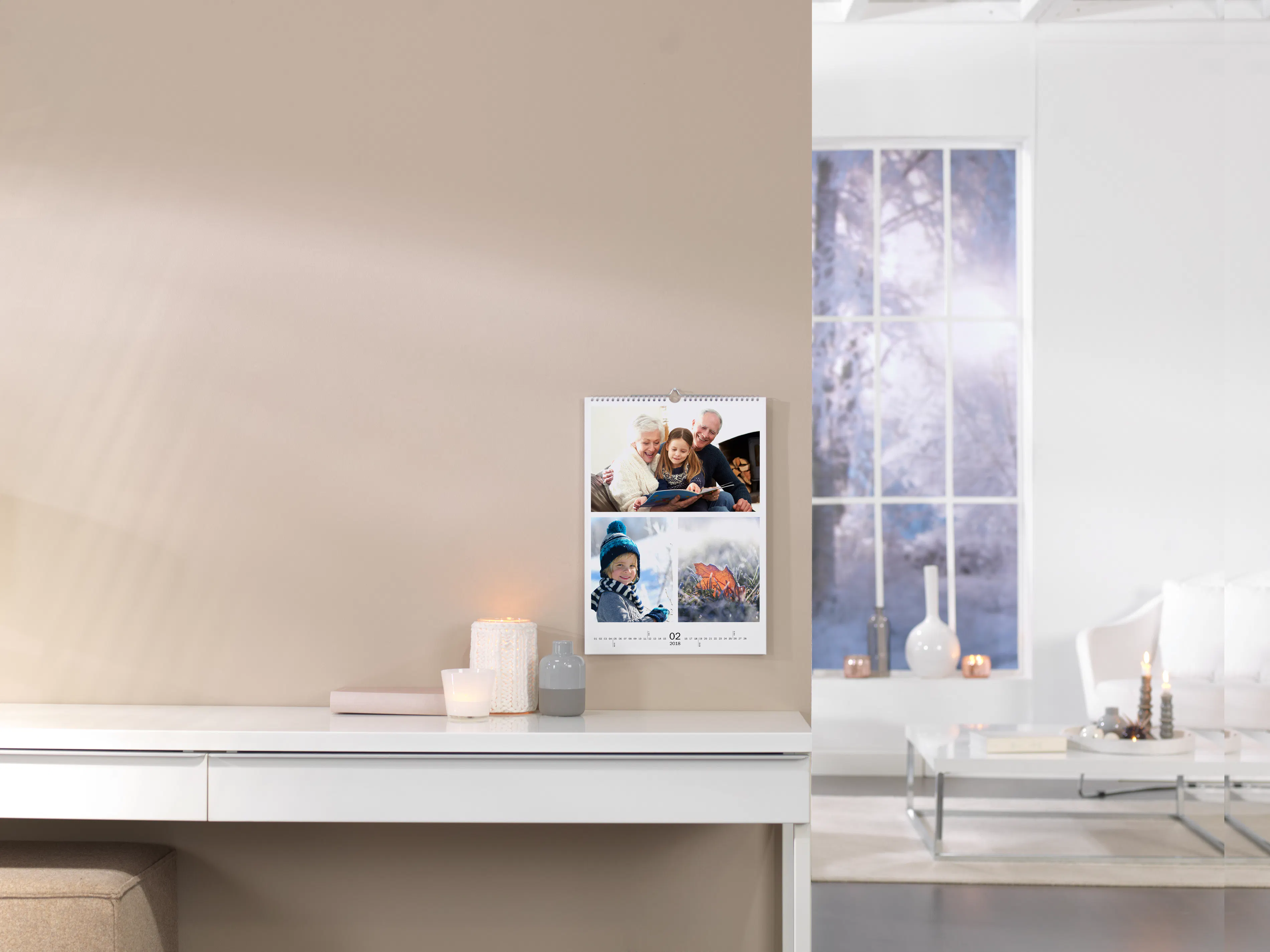 Con un collage si possono raccogliere più momenti sul calendario personalizzato. Con un collage si possono raccogliere più momenti sul calendario personalizzato.