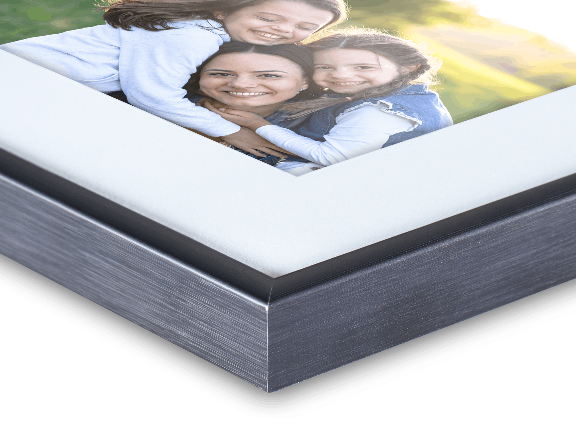 Quadri con cornice Vista in dettaglio di un quadro personalizzato con cornice e con foto di famiglia