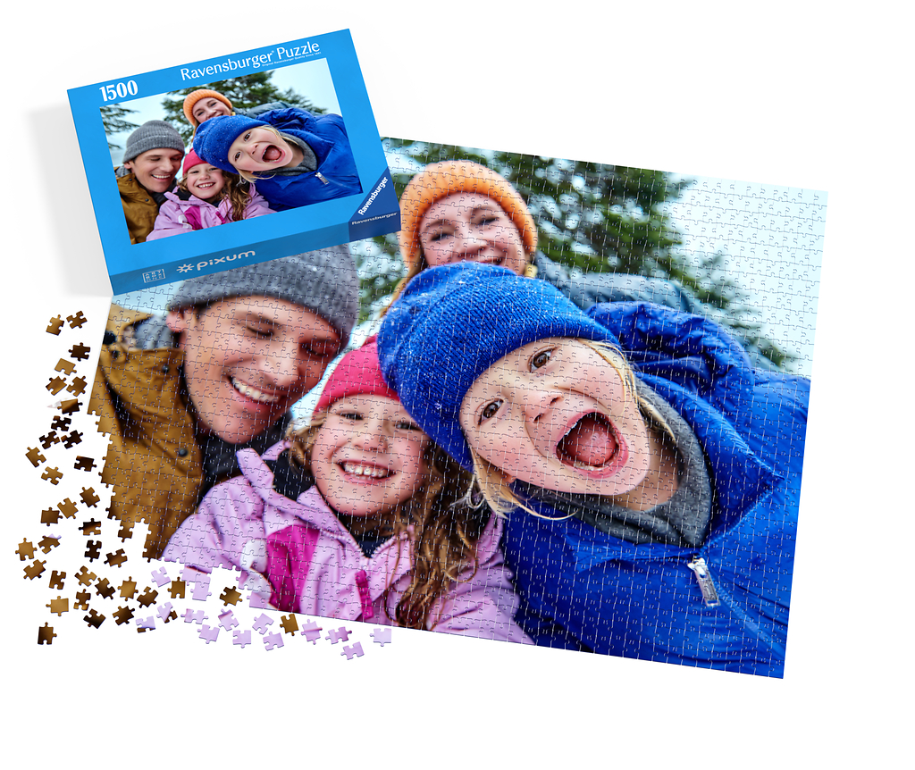 Puzzle personalizado Ravensburger con la foto de una familia