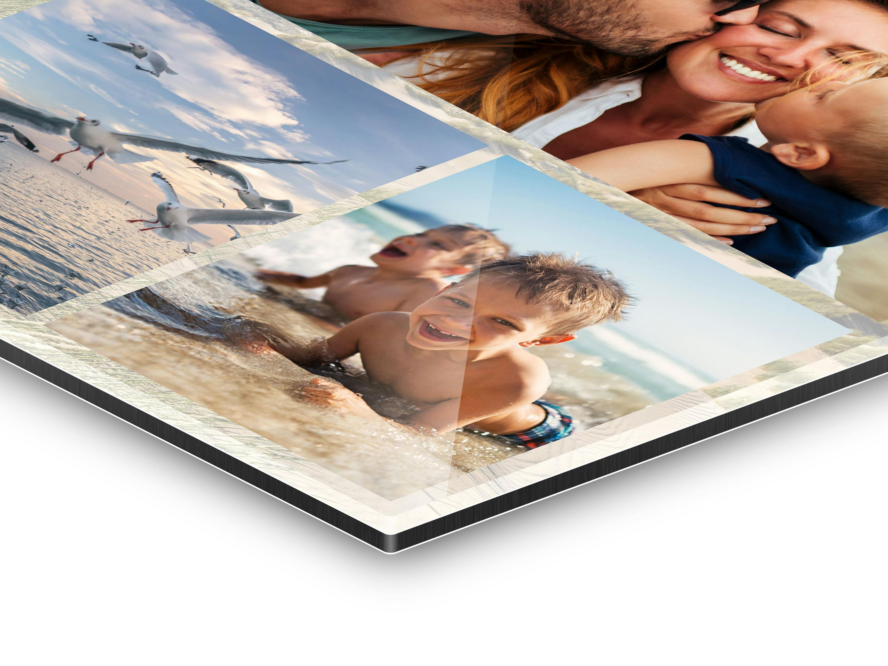 Photo collage as a gallery print with summer images