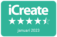 Awardlogo iCreate PFB in App: 4,5/5 sterren Awardlogo iCreate PFB in App: 4,5/5 sterren