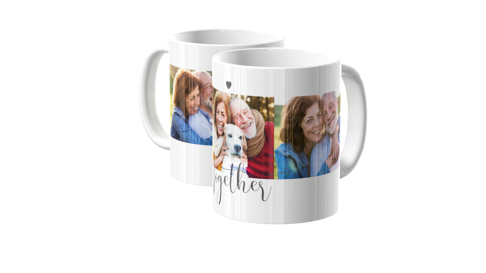 Taza personalizada panorámica con el diseño «Together»