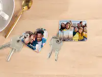 Llavero personalizado con fotos de vacaciones Llavero personalizado con fotos de vacaciones