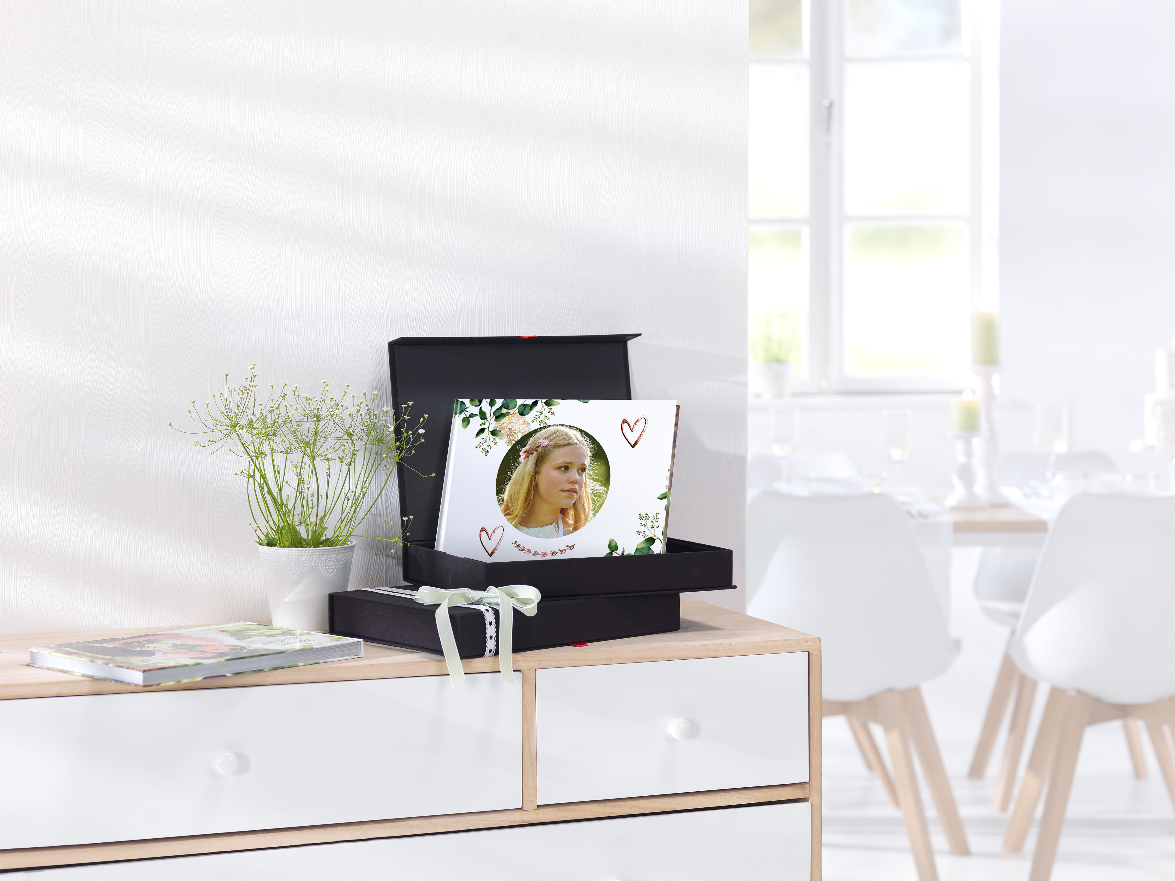 Fotobog med box til konfirmation