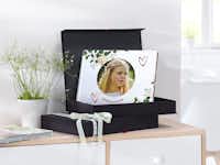 Fotobog med box til konfirmation Fotobog med box til konfirmation