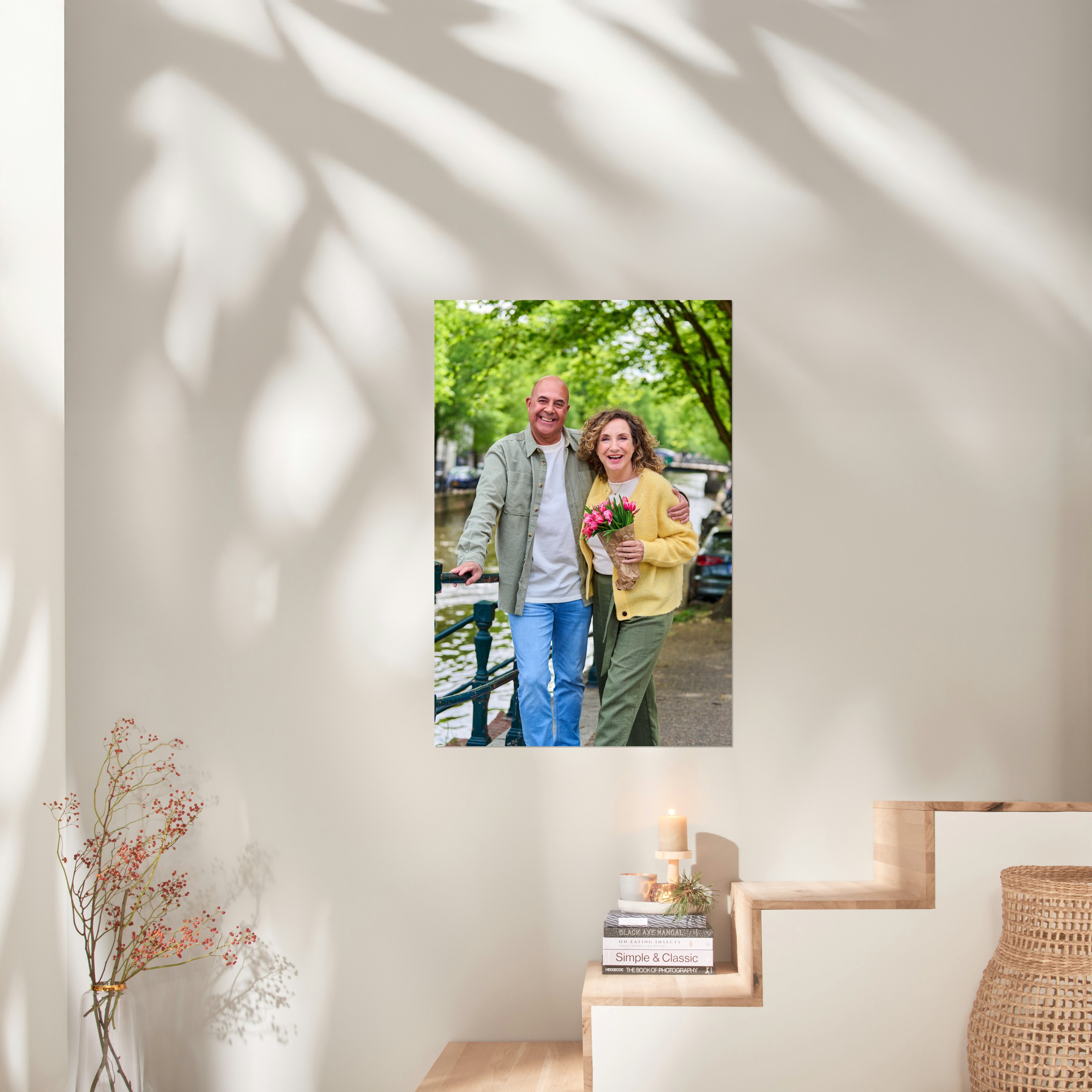 Poster photo au format 60x90 cm portrait avec une photo d'un couple.