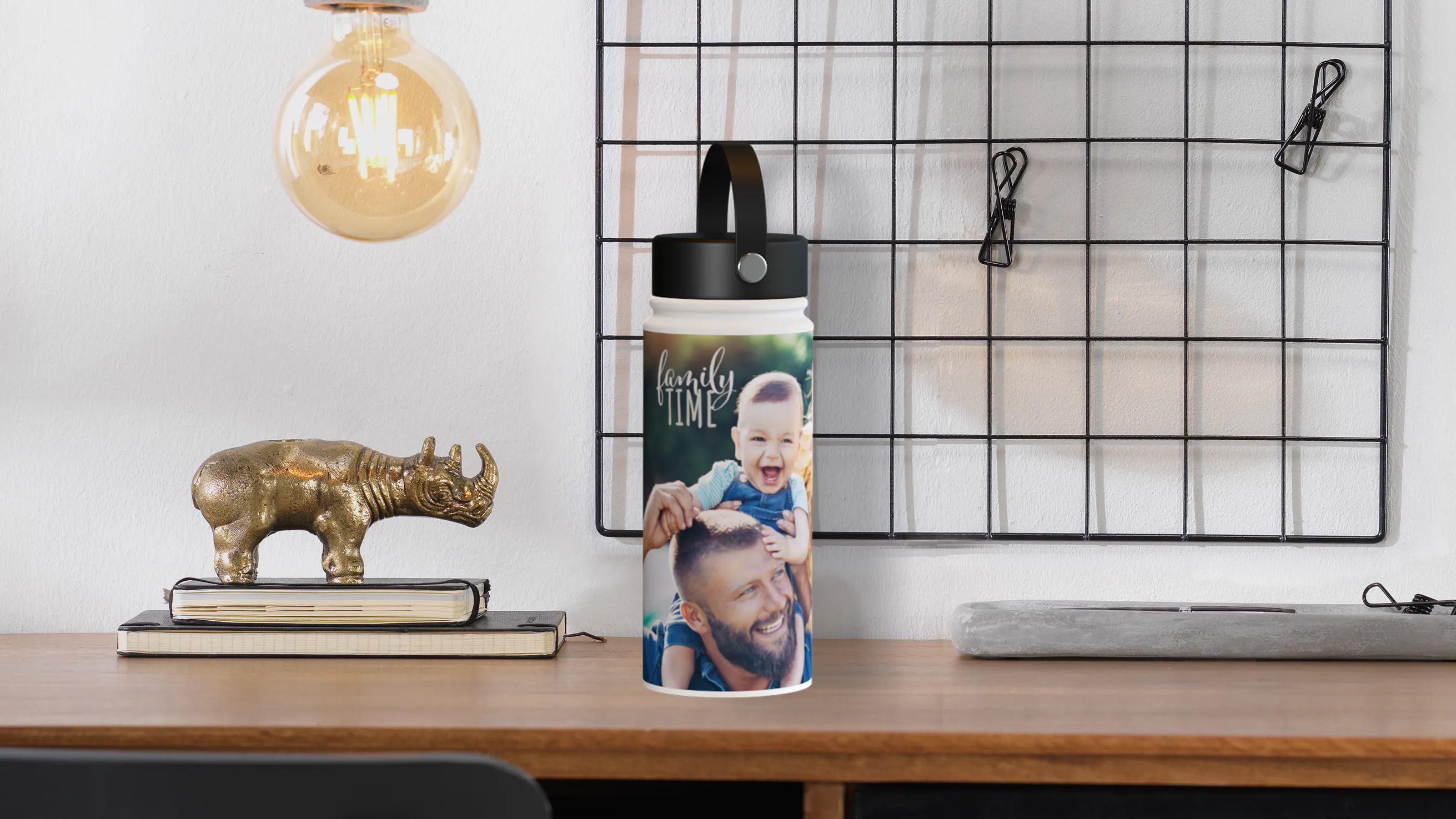 Trinkflasche mit Foto Clip-Art Familie Ambiente
