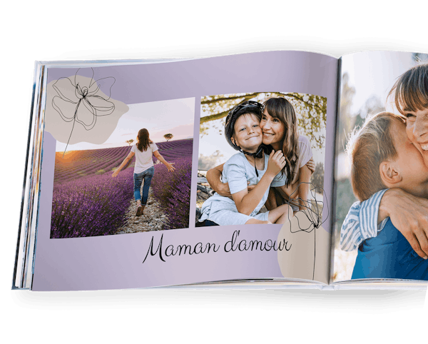 Album photo paysage avec photos de fête des mères 
