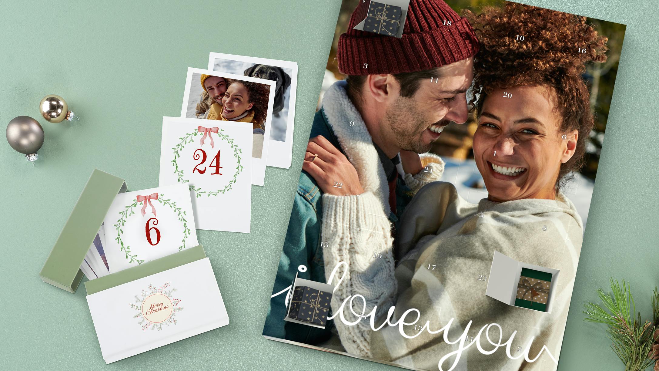 Ein Foto-Adventskalender im Retro-Print Stil und ein selbstbefüllbarer Adventskalender 