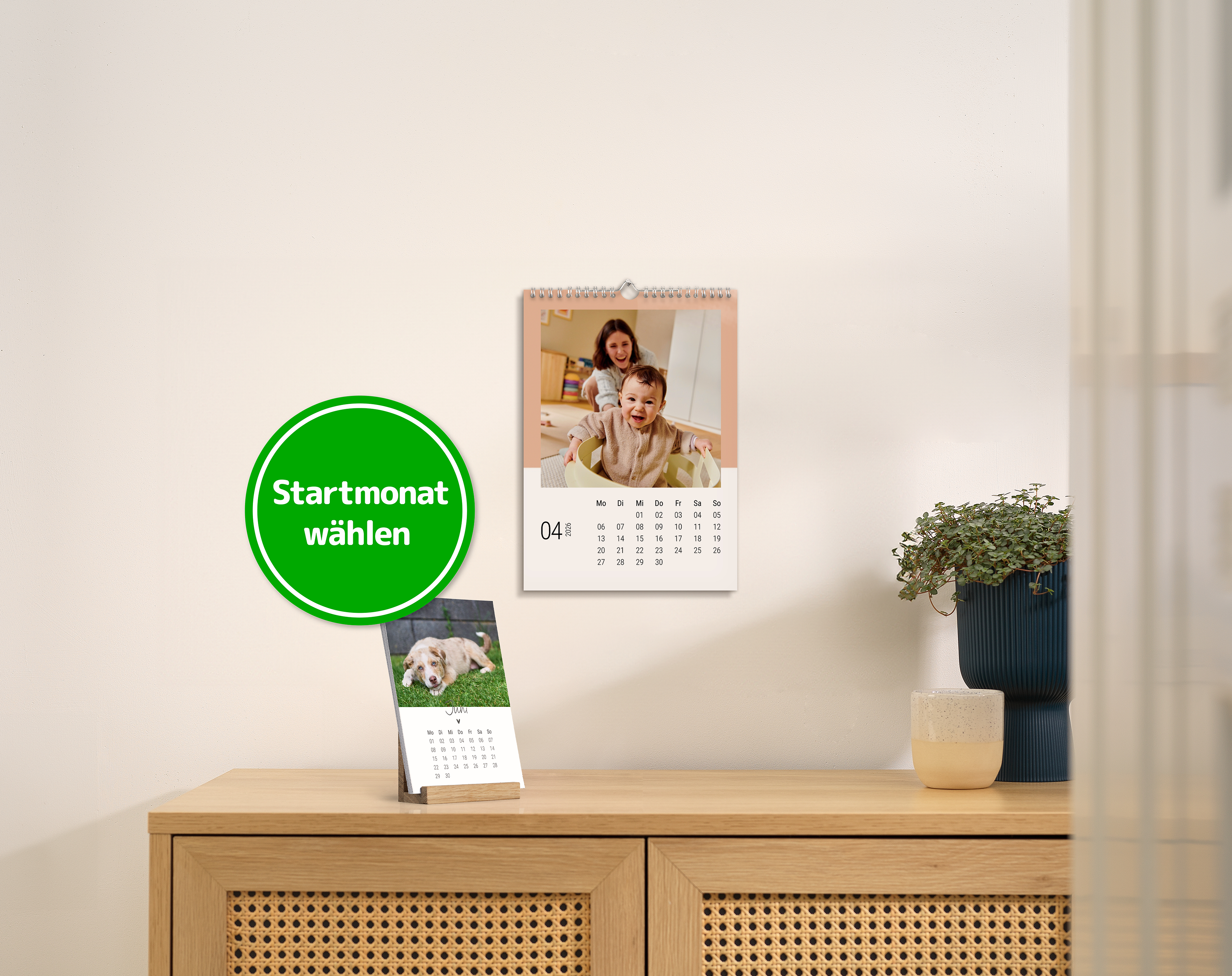 Erstelle Fotokalender mit flexiblem Startdatum