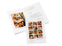 Foto-Klappkarten mit persönlicher Nachricht als Weihnachtskarten gestalten Klappkarte als Weihnachtskarte mit Familienfoto