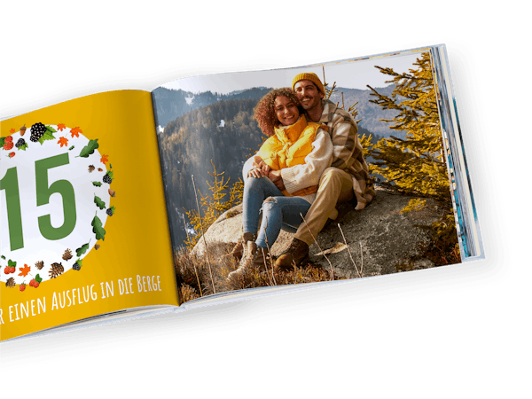 Fotobuch-Adventskalender selbst gestalten Fotobuch als Freisteller, gestaltet als Adventskalender zum Durchblättern