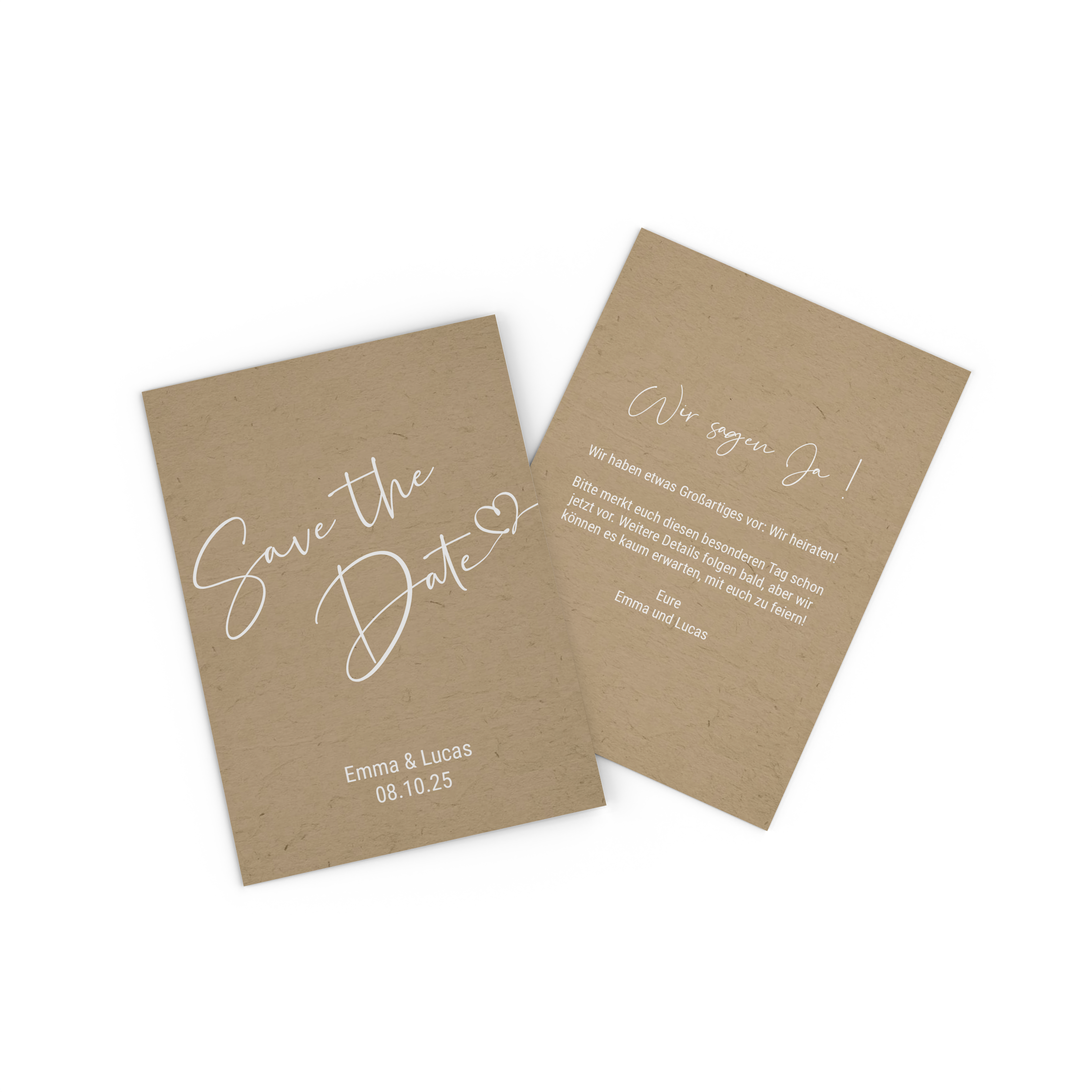 Fotokarte mit Pärchenfoto als Save the Date 
