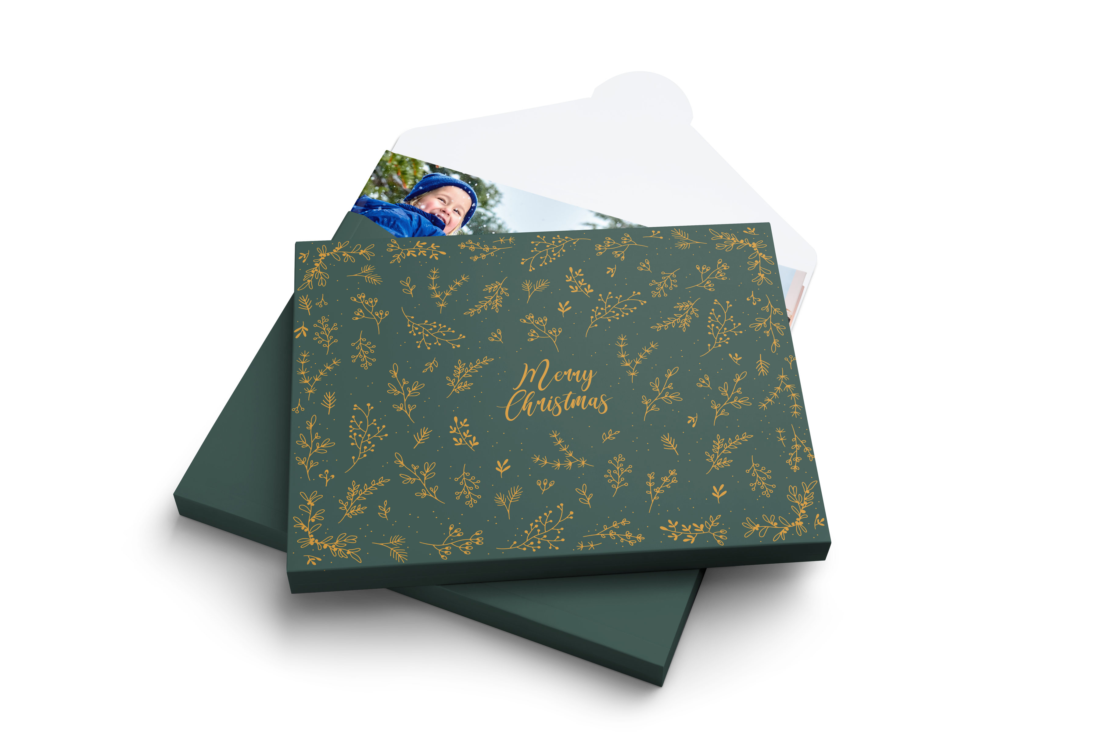 Livre photo Pixum au format carré dans sa boîte cadeau aux motifs hivernaux