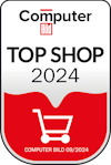 Logo van de award voor Top Shop 2024 van Computer Bild