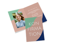 Design foldekort med foto til konfirmationen