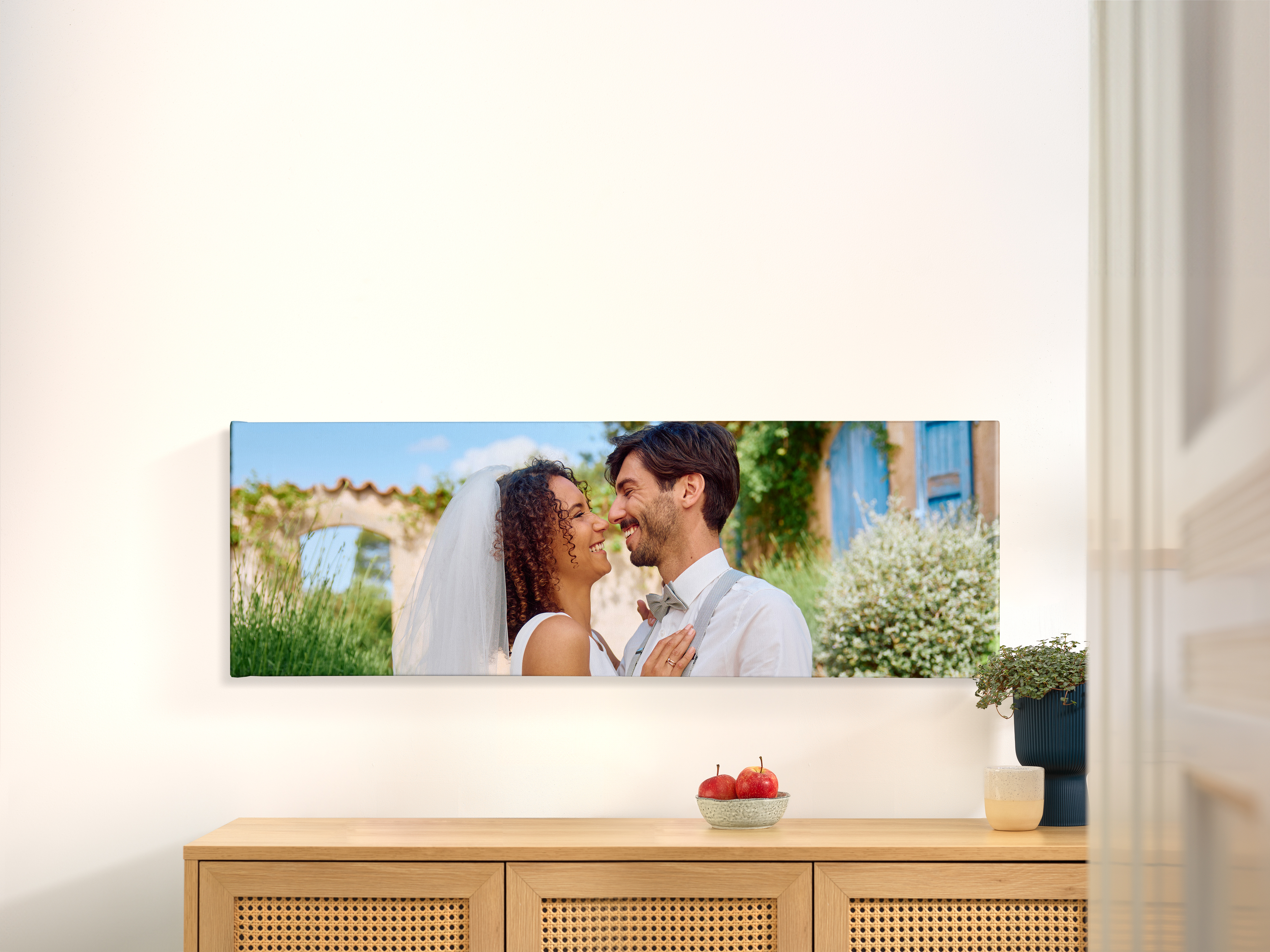 Foto sobre lienzo con la foto de una pareja
 