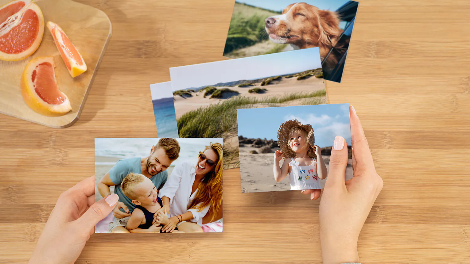 Stapel met fotoafdrukken Stapel met fotoafdrukken