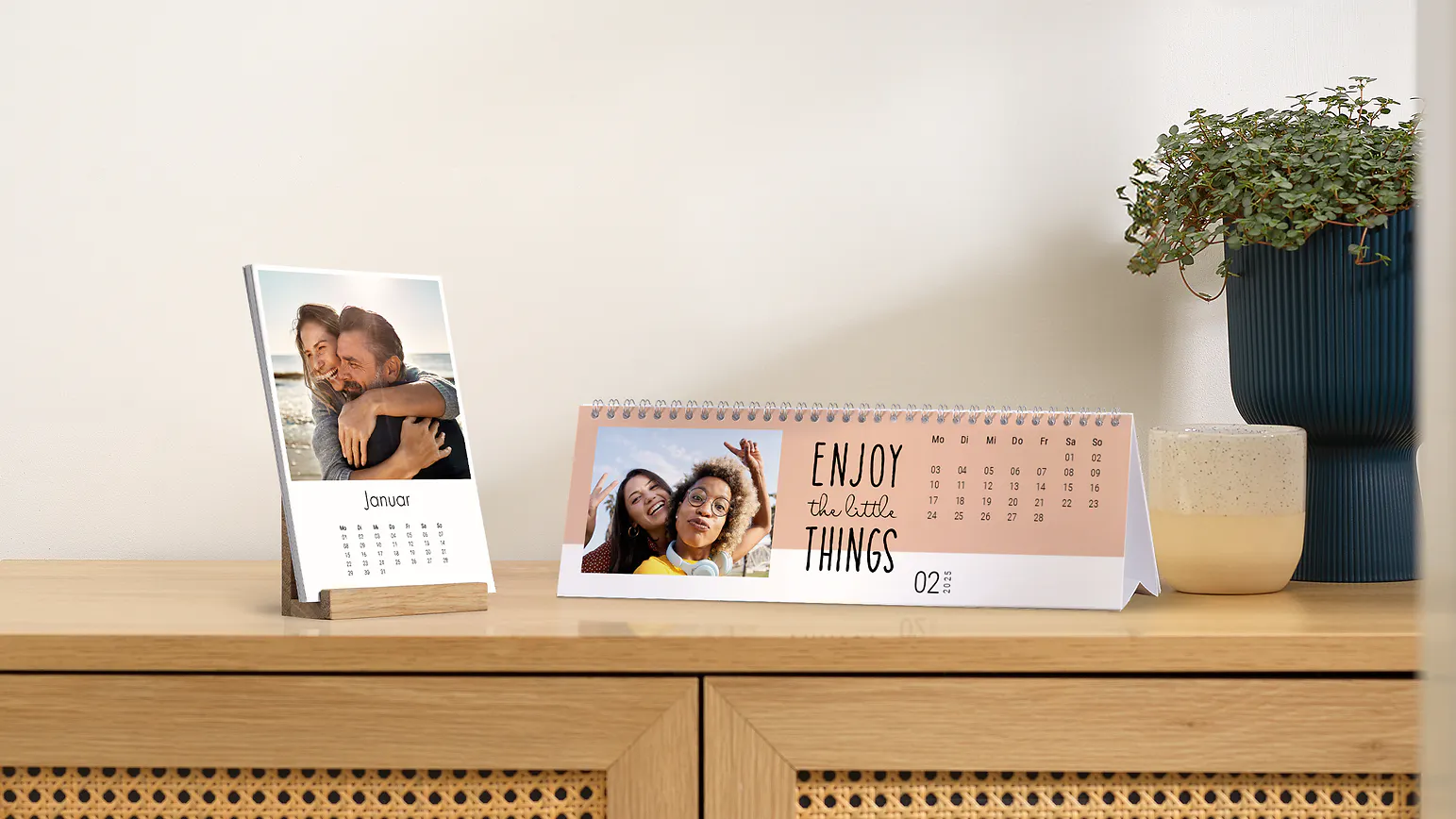 Bureaukalender met foto en design