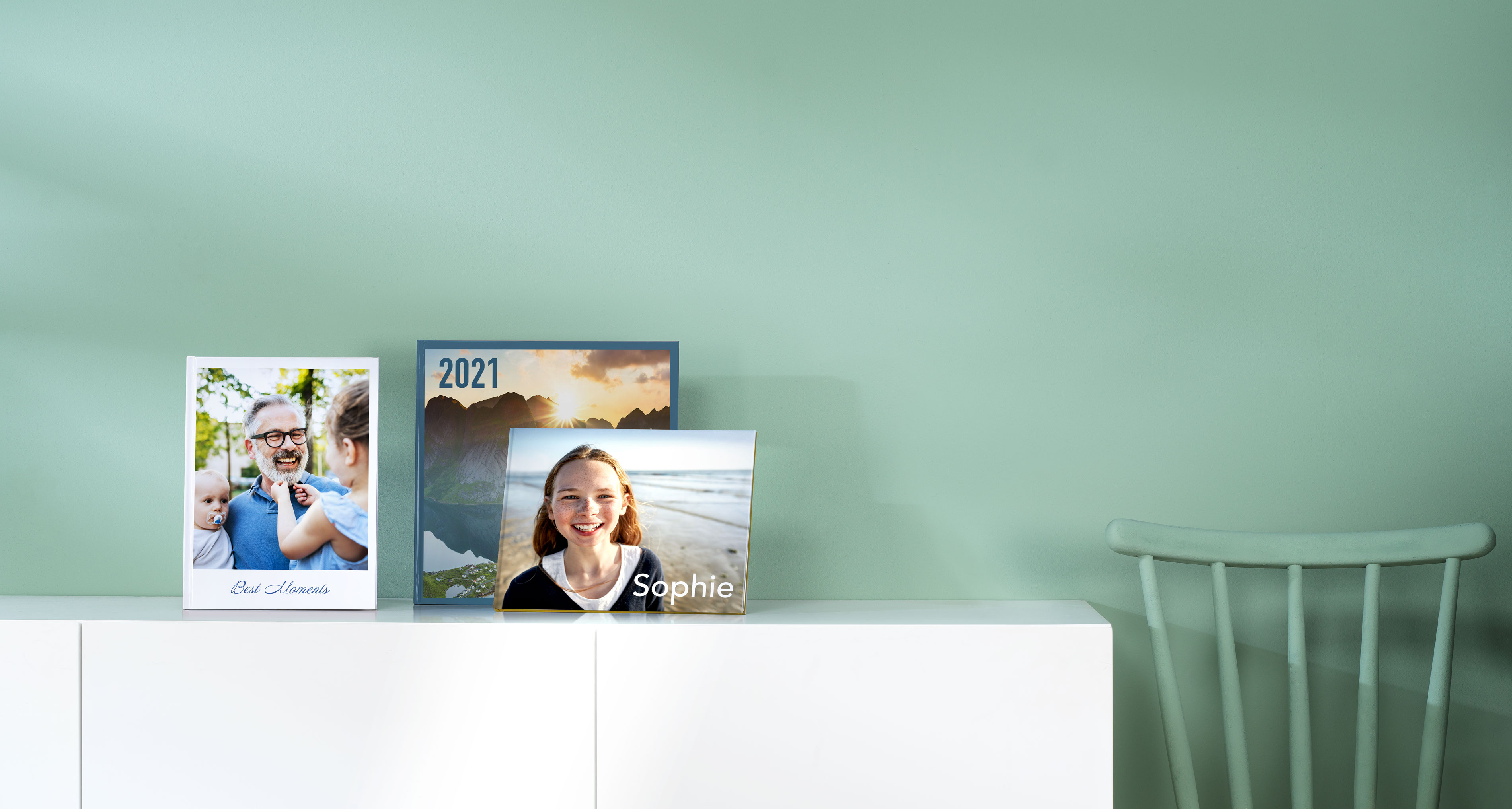 Verschiedene Pixum Fotobücher