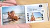 Pixum photo book with travel photos of a family at the beach and video incl. QR-code