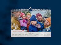 A5 Fotokalender mit Familienbild Fotokalender in A5 mit einem winterlichen Familienbild