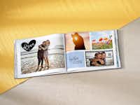 Livre photo Pixum avec fonction vidéo Livre photo Pixum en format paysage avec une fonction vidéo avec un code QR